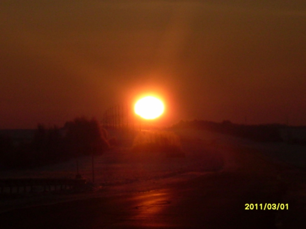 Восход солнца 01 марта 2011 года.